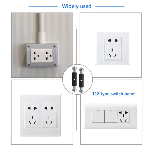 RUIAN 118 Type Switch Socket Cassette Repair, 10Pcs Electrical Box Screws Support Rod with Wrench