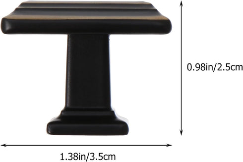 4pcs Zinc Alloy Solid Wardrobe Handles Single Hole Practical Drawer Pulls Cabinet Bedside Table Knobs in Black Brass