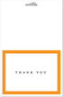 MyExpression.com 50 Simple Orange Border Thank You Cards