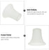 Homoyoyo Frosted Glass Lamp Cover Decorative Lampshade for Wall and Hanging Lights Transparent Bell-Shaped Light Shell