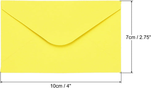 PATIKIL Mini Envelopes, 50 Pack Mini Gift Card Business Card Envelopes for Weddings, Light Yellow