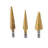 3 Piece Step Drill Bit Set with Pouch - 28 Sizes, Impact Driver Compatible