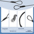 3.3mm (1/8 Inch) Cable-3ft Lock(Balck*2, 3ft-(2Pack) Outdoor Travel Security Luggage Lock Safety Wire Flexible Steel