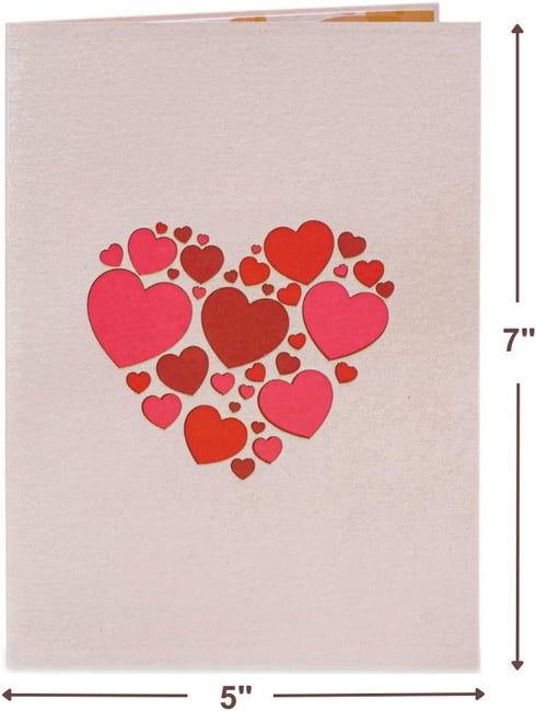 Paper Love 3D Heart Tree Pop-Up Cards for Birthday, Anniversary, All Occasion - 5" x 7" Cover