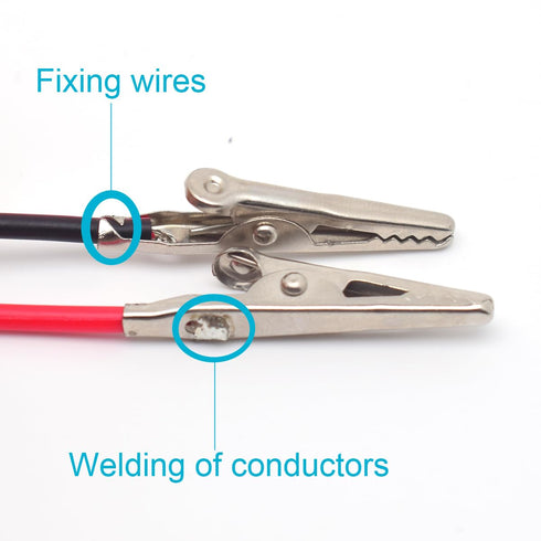 USB Alligator Clips with Wires, 22AWG 1M/3.3FT Test Clips Clamp to USB Male Connector for Multimeter Measure
