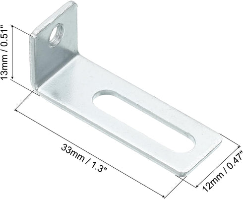 PATIKIL Whiteboard Mounting Hardware, 12 Set White Board Wall Hanger Installation Support Fastener L Shape Mount Bracket Board for Office Classroom