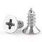 #4 x 3/8" (200 pcs) Flat Head Sheet Metal Screws, 304 Stainless Steel, Phillips Drive, Self Tapping