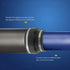 6I59 Flexible PVC Reducing Coupling with Stainless Steel Clamps, 5.5" x 4.5" Inner Diameter