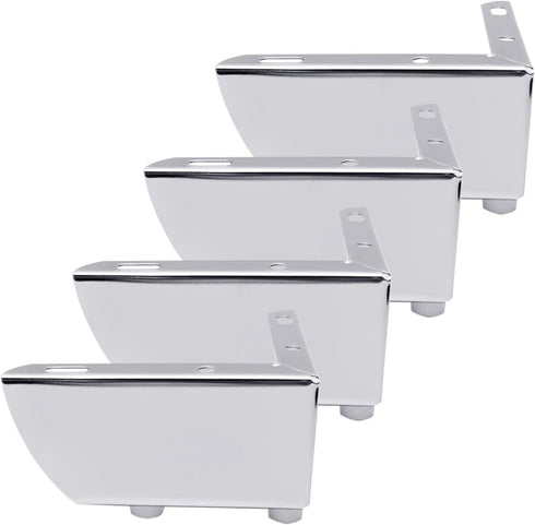 Homoyoyo 4pcs Metal Furniture Support Feet Angled Sofa Legs Cabinet Table Replacement