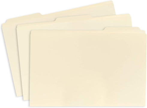 Blue Summit Supplies 50 Pack Heavy Duty Manila File Folders 11x17.5, 14 PT Paper for Prints, Plans, Drawings