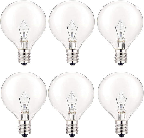 SerBion Wax Warmer Bulbs, 40W Candle Lamp, G50 Light Bulbs for Full