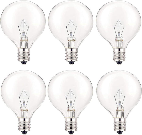 SerBion Wax Warmer Bulbs, 40W Candle Lamp, G50 Light Bulbs for Full
