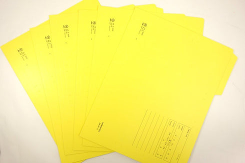 Kokuyo Individual Folder 1/3 Cut A4, Yellow, 6 Books Pack A4-3FS-Y
