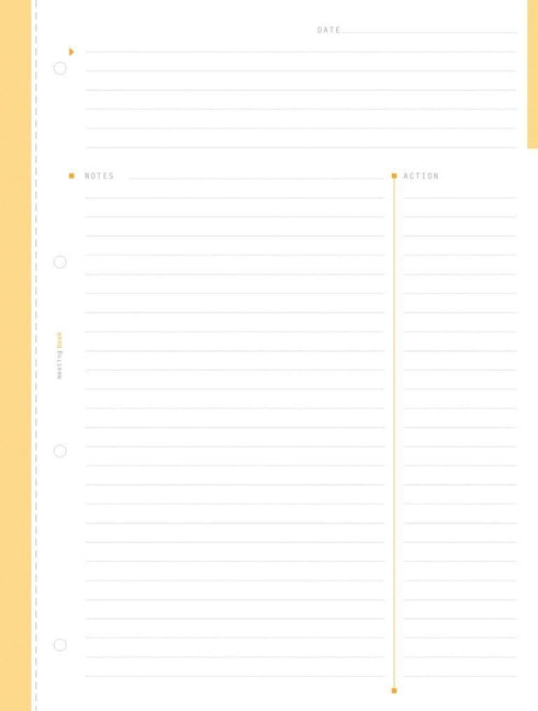 Rhodia Meeting Books, 8.85 x 11.69 Inches, Pack of 2, Black and Orange