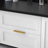 goldenwarm 5 Pack Champagne Gold Finger Edge Pulls Drawer Handles, Modern Tab Pulls Gold Kitchen Cabinet Hardware, 5in