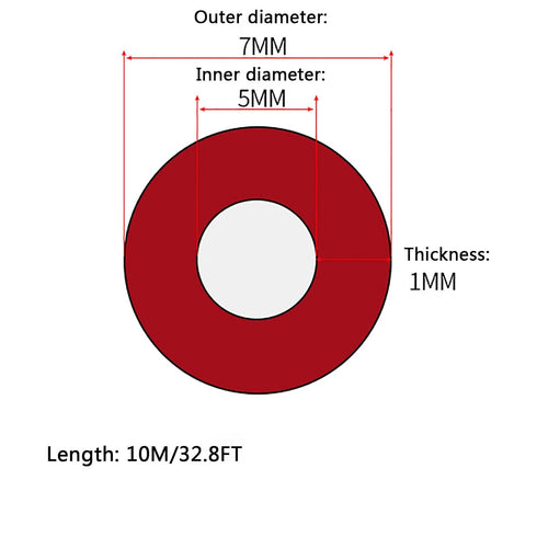 REJNHO 10m 5 7mm) Pure Silicone Hose - Flexible Gas & Water Pipe for Home Brewing and Winemaking(Length *