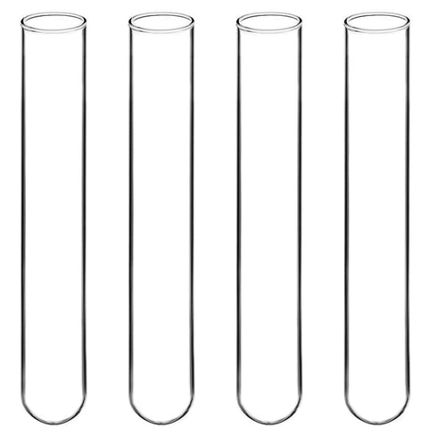 Glass Test Tubes, Sturdy Round Bottom Clear Lab Tubes (100, 12x75 mm)