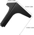 IMUSINICE 13cm 2pcs Metal Furniture Triangle Legs Black Metal Sofa Replacement Feet for Coffee Table Tv Stand Bedside