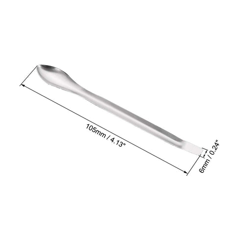 uxcell Micro Scoop 105mm Stainless Steel Reagent Sampling Lab Spoon, 5Pcs