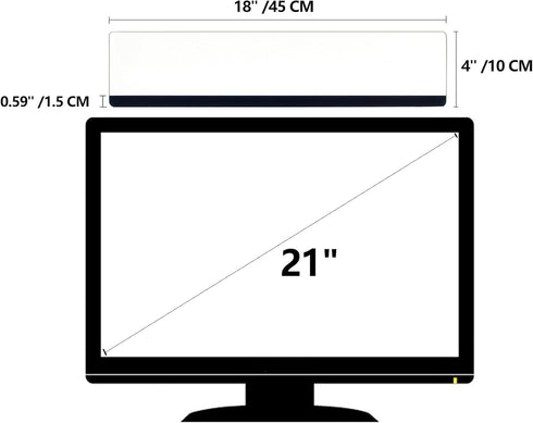 Yocoolfun Mount,18" Monitor Memo Board Top Monitor Sticky Note Holder,Sticky Boards,Message Board for Computer Monitors