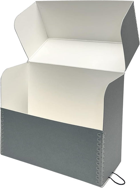 Lineco Archival Document Storage Box with 12 Letter Sized File Folders, Organizer for Prints, Photos, Document Case