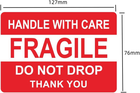 Hybsk 100 Per Roll Do Not Drop Thank You Fragile Stickers Adhesive Label (3x5 inch)