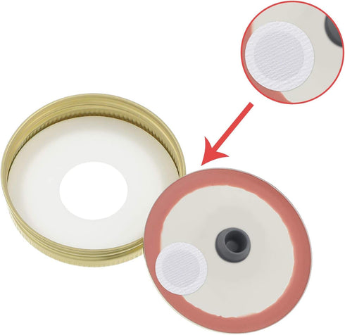 Synthetic Filter Paper Stickers, 20 mm, 0.3 µm Monotub Filter Discs for Mycology - 90 Count for Fruiting Chamber