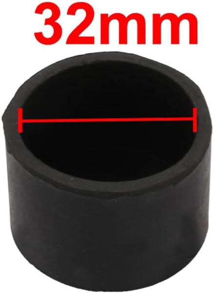uxcell Furniture Desk Chair Round Rubber Leg Tip Cap 32mm Inner Dia Black