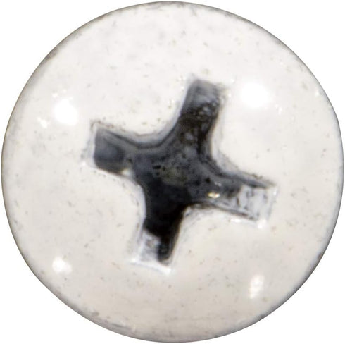 White Phillips Pan Sheet Metal Screws, #8 x 3/4"
