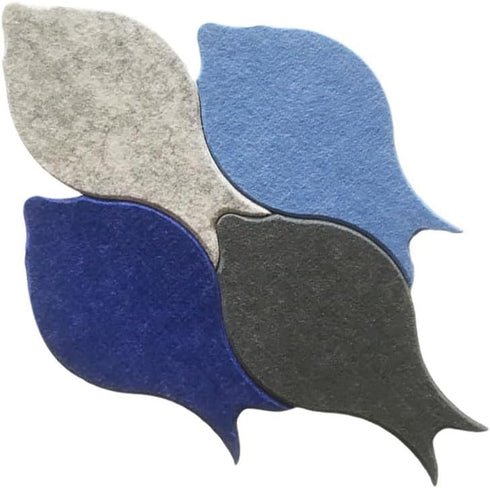 8 12.20X6.69X0.70In MAGICLULU Pcs Fish Felt Tiles Self-Adhesive Bulletin Board Decorative Wall Stickers for Office Home