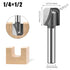 1/4" 5PCS Set Radius:1/8",1/8" 5/32",1/4",1/4". (1/4" WSOOX Bowl and Tray Router Bits with Shank Carbide Signmaking