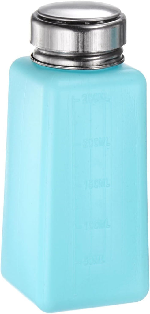 Solvent Alcohol Dispenser 250ml(8.5oz) Push Down Liquid Dispenser Pump with Stainless Steel Lid for Acetone Cleanser