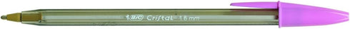 Bic Cristal Fun Ballpoint Pens, Wide Tip (1.6mm), Assorted Colours, Box of 20