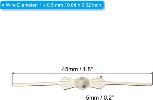 100 Pack 45mm/1.8" PATIKIL Chandelier Connector Clip, Length Chandelier Bowtie Pin Replacement for Fastening Crystals