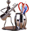 Metal Art Crafts Pencil & Pen Holder Display, Decorative Guitar Theme Desktop Organizer