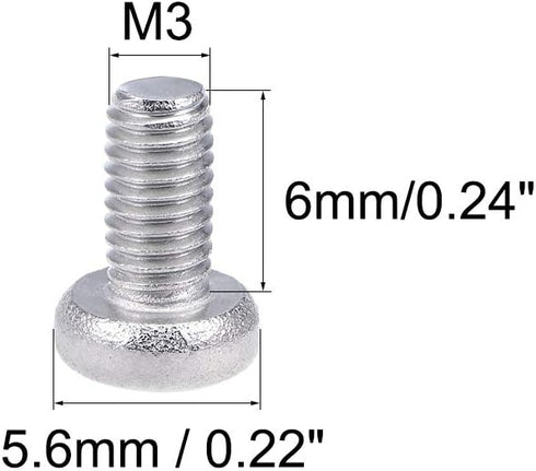 uxcell M3x6mm Machine Screws - 30Pcs Pan Phillips Cross Head 304 Stainless Steel Fasteners