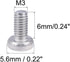 uxcell M3x6mm Machine Screws - 30Pcs Pan Phillips Cross Head 304 Stainless Steel Fasteners