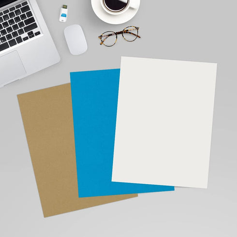 LUXPaper 8.5" x 11" Paper | Letter Size | Natural White | 80lb. Text | 100% Cotton | 50 Qty