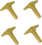 MZZHEDIE 4 Pcs Gold Triangle Sofa Legs,Metal Triangle Furniture Feet,Metal Support Feet,for Bed