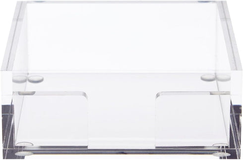 Juvale Clear Acrylic Sticky Note Holder, 3.9" x 3.9" x 1.6" Desk Accessory & Organizer for Classroom