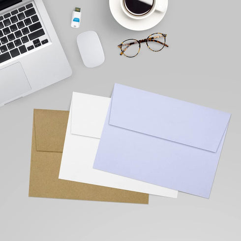 LUXPAPER A7 Invitation Envelopes - Printable for 5 x 7 Cards - 80 lb. Lilac - 50 Pack - 5 1/4 x 7 1/4