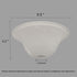 1.625" 4.13 inch, 9.45 inch. Giluta Small Floor Lamp Glass Shade Replacement Globe -Fitting Opening Modern Alabaster