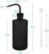 stonylab LDPE Chemical Wash Bottle, 2-Pack Watering Tool Safety Black Plastic Squeeze Bottle Lab Rinse Bottle with Scale Labels and Narrow Mouth Squirt Bottle,500 ml (16 oz) by stonylab