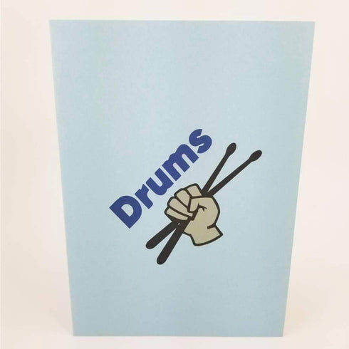 Band Drum 3D Pop Up Birthday Card - Happy Birthday Pop Up Card, Music Teacher Gift, Musician, Student, Graduation