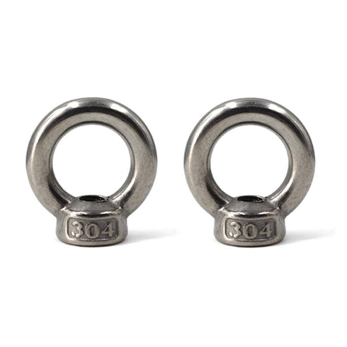 M12 Ring Shape Lifting Eye Nut 304 Stainless Steel Threaded Nut Fastener - 2 Pack