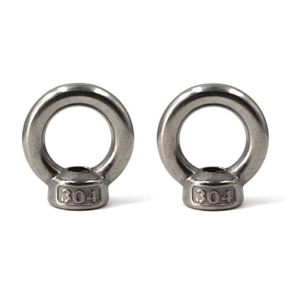 M12 Ring Shape Lifting Eye Nut 304 Stainless Steel Threaded Nut Fastener - 2 Pack