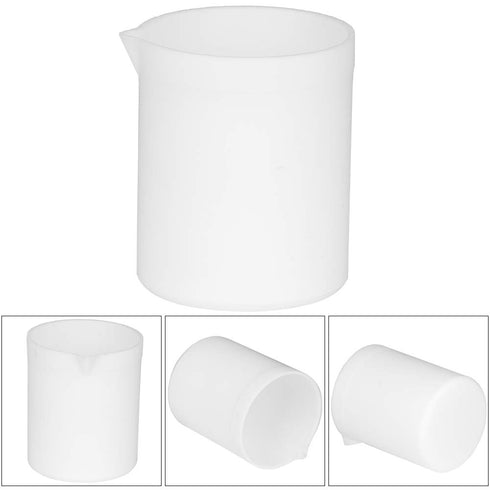 PTFE Beaker, Acid and Alkali Resistant Measuring Cup for Lab, 50ml High Lubrication White