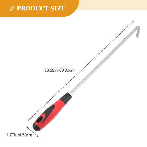 TOPPERFUN 23.62In Stainless Steel Sliding Door Hook Manhole Cover Hook with Durable Handle for Roll-up Doors