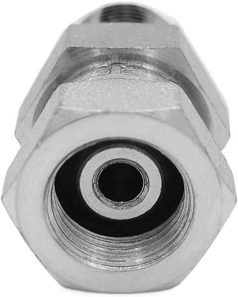 (4-PACK) 1404-02-02 Hydraulic Hose Adapter Fitting 1/8" Male to 1/8" Female Swivel, Carbon Steel Pipe Joints