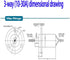 Slip Ring Electrical Connector, Motor Slip Ring Rotating Connector with 3 Wires, 30A Diameter 22mm